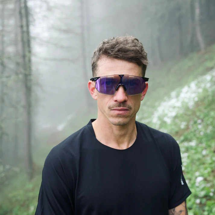 HYPERCRAFT SQ - Gloss Black / Purple Mirror Photochromic Lens