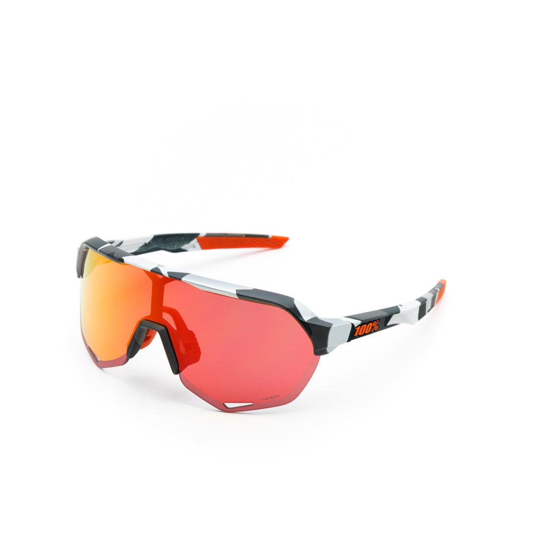 S2 - Soft Tact Grey Camo / HiPER Red Multilayer Mirror Lens | 100