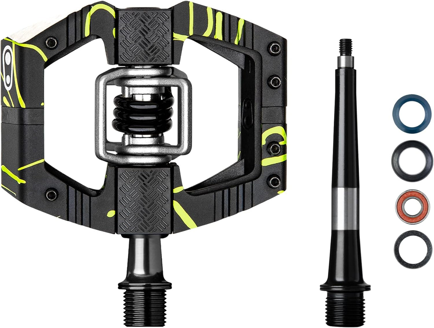 crankbrothers mallet E LS SPLATTER EDITION LIME GREEN