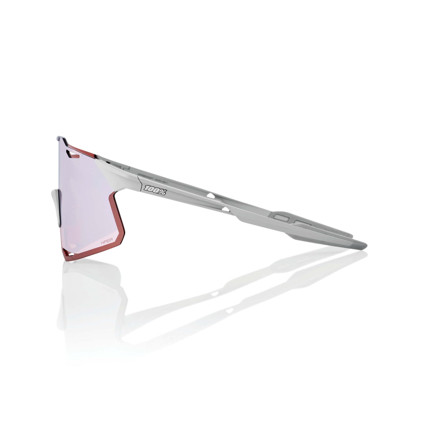 HYPERCRAFT - Matte Stone Grey / HiPER Crimson Silver Mirror Lens