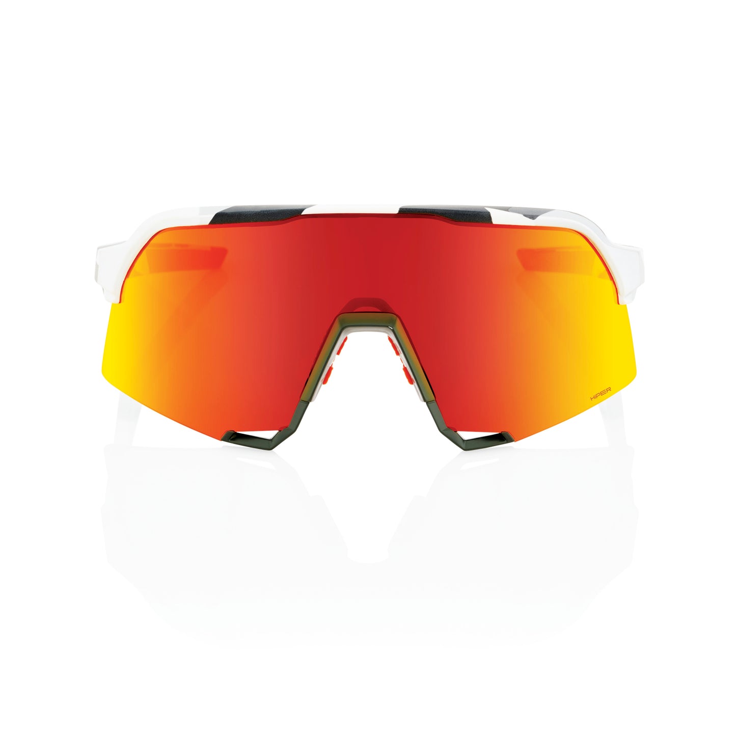 S3 - Soft Tact Grey Camo / HiPER Red Multilayer Mirror Lens
