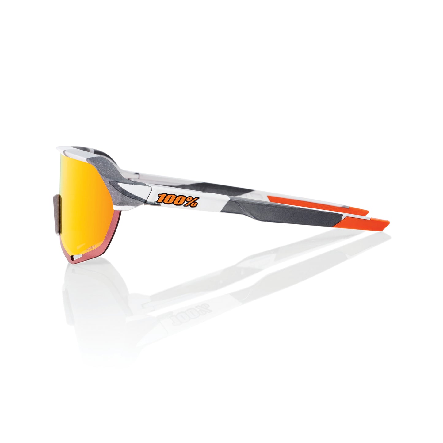 S2 - Soft Tact Grey Camo / HiPER Red Multilayer Mirror Lens