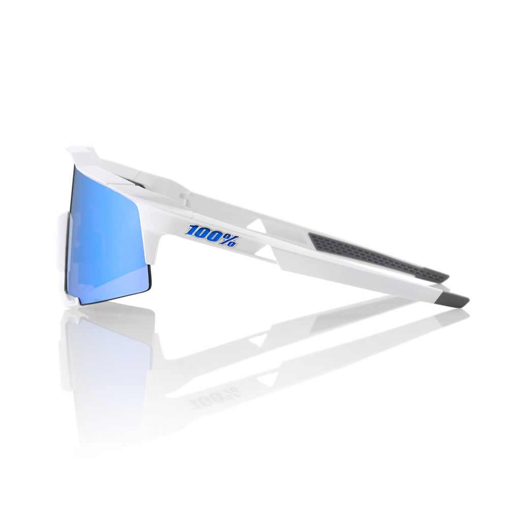 SPEEDCRAFT - Matte White / HiPER Blue Multilayer Mirror Lens