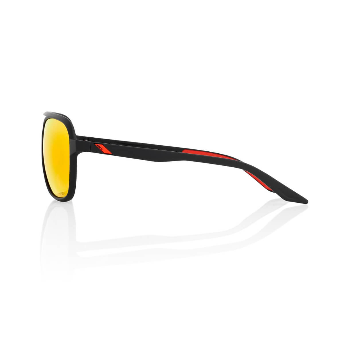 KASIA - Soft Tact Black / HiPER Red Multilayer Mirror Lens