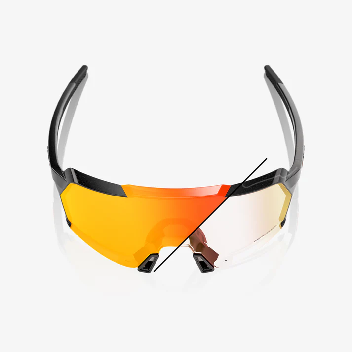 KORBIN - Gloss Metallic Black / Orange Flash Mirror Photochromic Lens