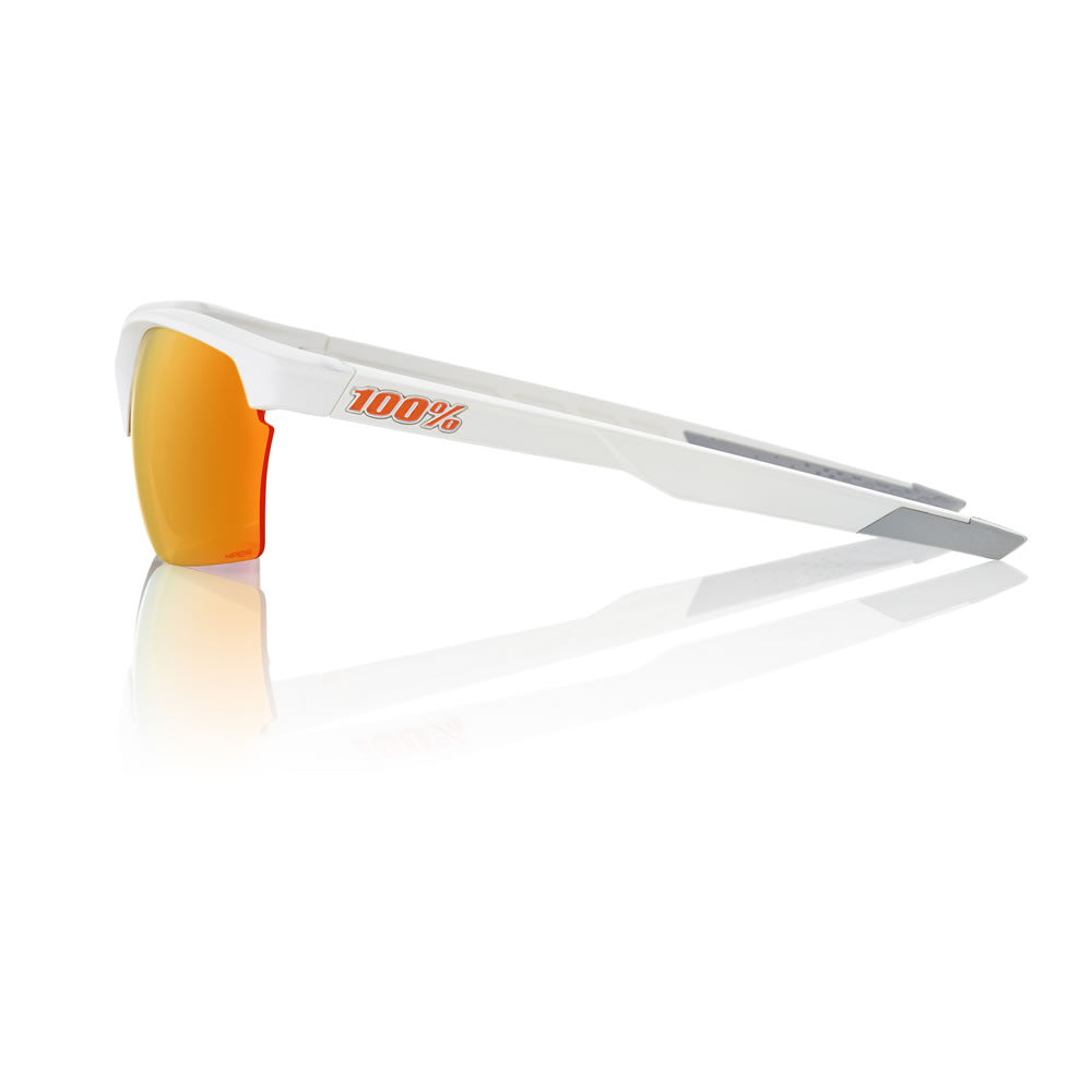 SPORTCOUPE- Matte White / HiPER Red Multilayer Mirror Lens