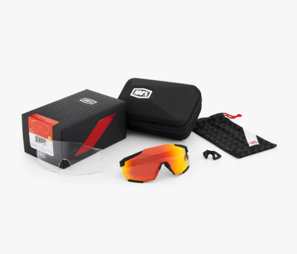 RACETRAP - Soft Tact Black & HiPER Red Multilayer Mirror Lens