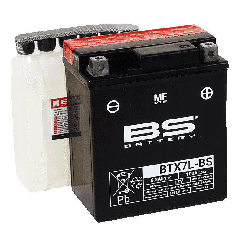 BSバッテリー BTX7L-BS 液別(YTX7L-BS/GTX7L-BS/FTX7L-BS互換)