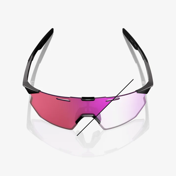 HYPERCRAFT SQ - Gloss Black / Purple Mirror Photochromic Lens