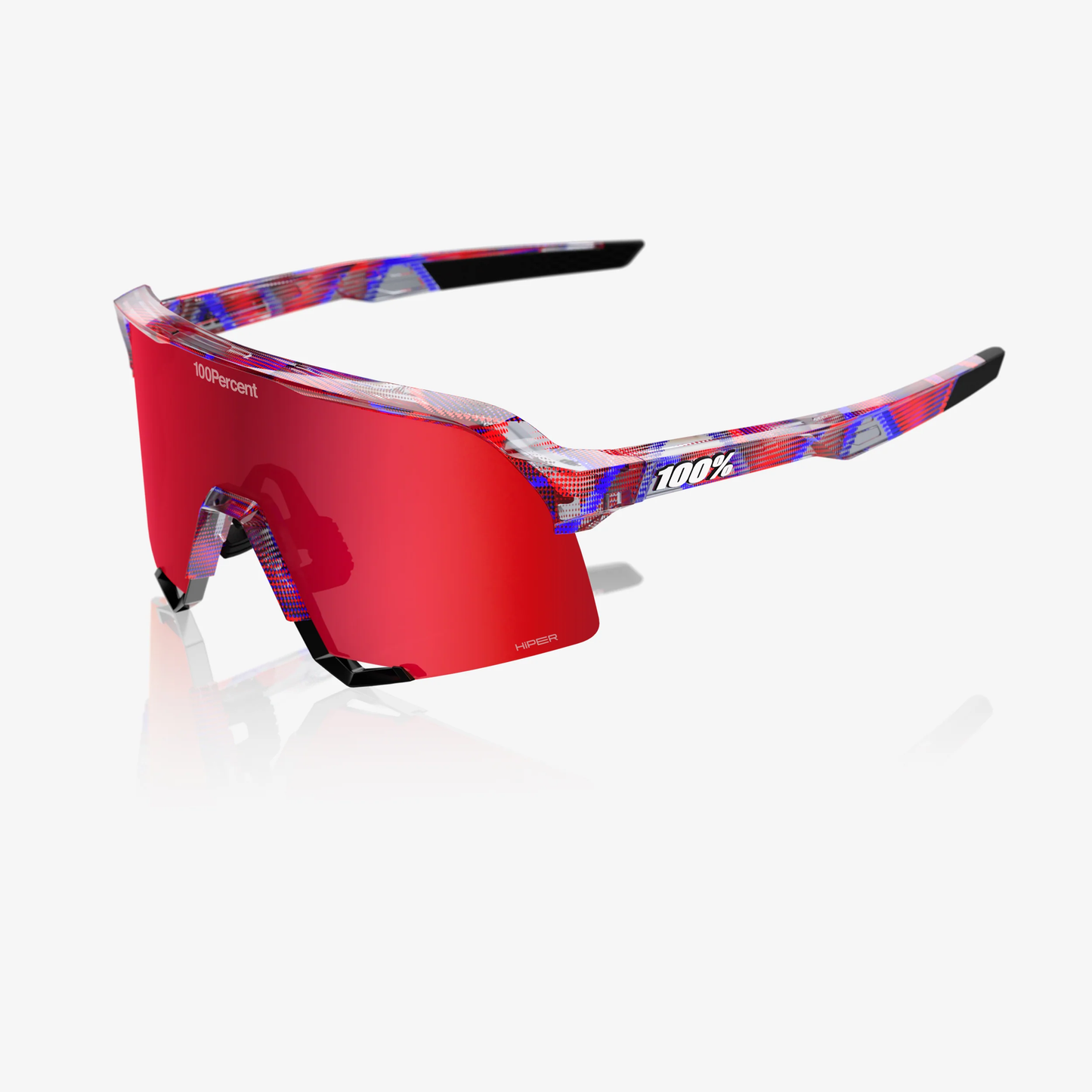 S3 FDJ Gloss Translucent Red/Blue - HiPER Fire Red Mirror Lens