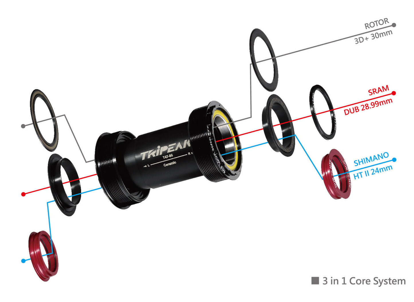 JETSTREAM PRO THREAD BB BSA G5 68mm (ねじ切り) : 3-in-1 Ceramic G5ブラック
