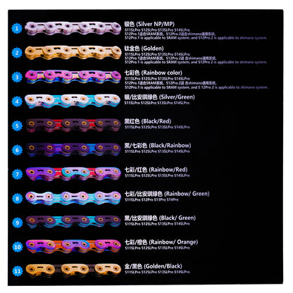 SUMC 12速 チェーン 12S SLPRO レインボー