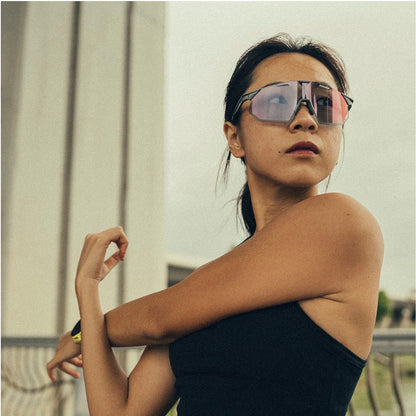 HYPERCRAFT SQ - Gloss Light Grey - Rose Gold Mirror Photochromic Lens