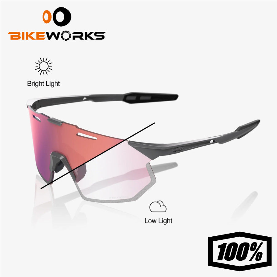 HYPERCRAFT SQ - Gloss Light Grey - Rose Gold Mirror Photochromic Lens