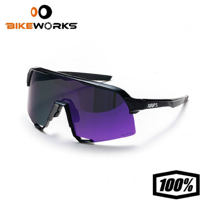 S3 PolishedBlack HiPER Lavender Mirror Polarized Lens
