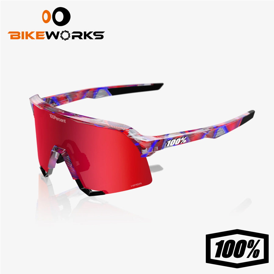 S3 FDJ Gloss Translucent Red/Blue - HiPER Fire Red Mirror Lens