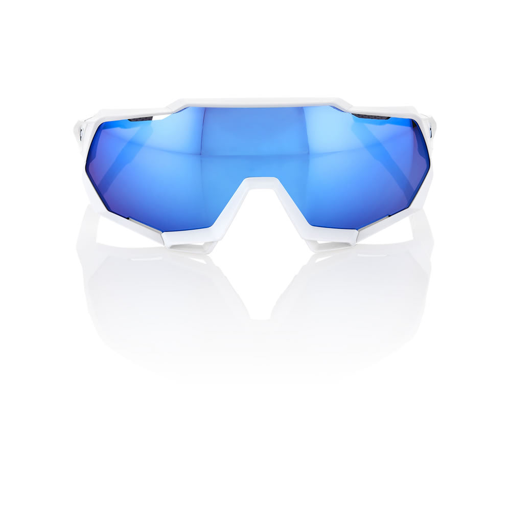 SPEEDTRAP - Matte White / HiPER Blue Multilayer Mirror Lens