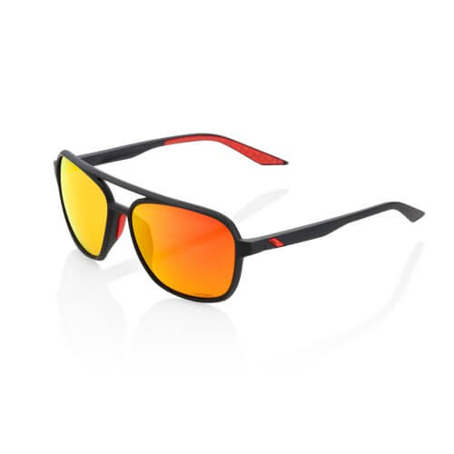KASIA - Soft Tact Black / HiPER Red Multilayer Mirror Lens