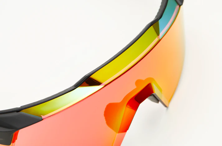 AEROCRAFT - Soft Tact Black / HiPER Red Multilayer Mirror Lens