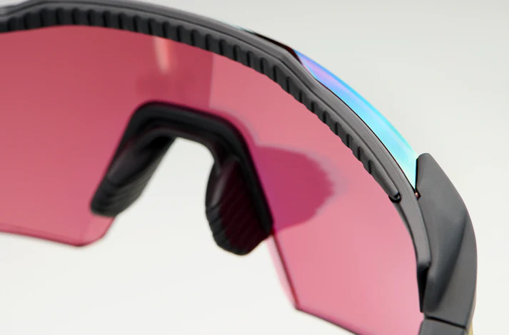 AEROCRAFT - Soft Tact Black / HiPER Red Multilayer Mirror Lens