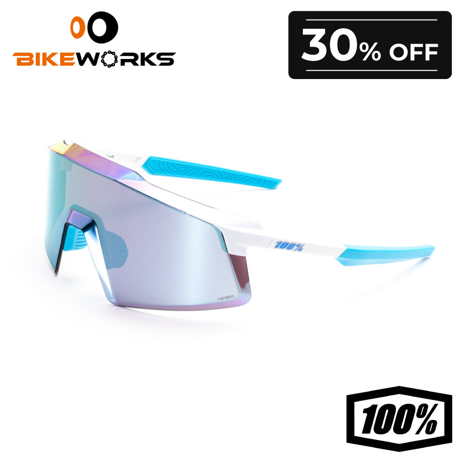 AEROCRAFT - Matte White / HiPER Blue Multilayer Lens