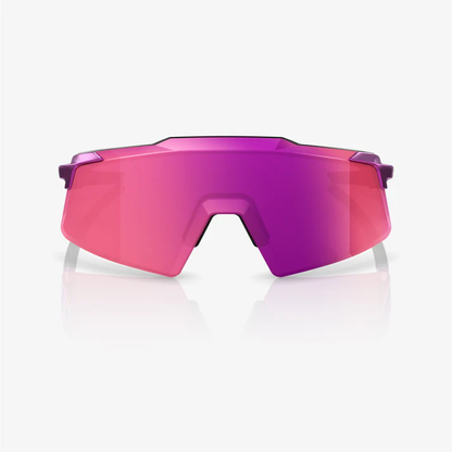 【中古】 100% Aerocraft グロスパープルクローム サングラス AEROCRAFT - Gloss Purple Chrome / Purple Multilayer Mirror