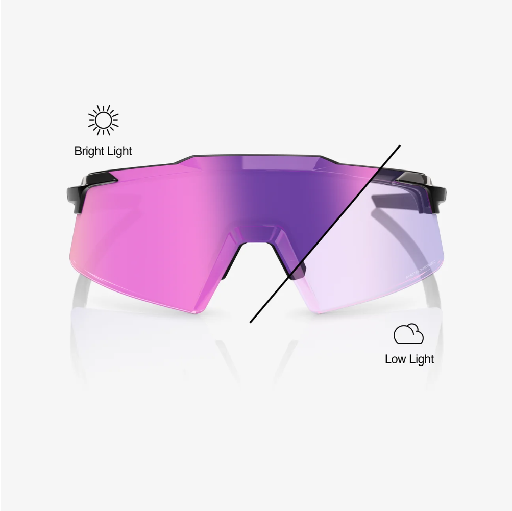AEROCRAFT Gloss Black - Purple Mirror Photochromic Lens