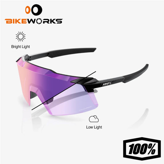 AEROCRAFT Gloss Black - Purple Mirror Photochromic Lens