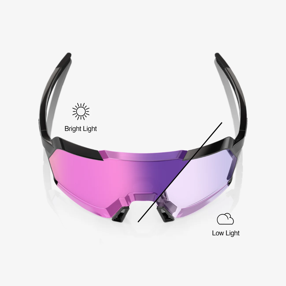 KORBIN - Gloss Black Photochromic Purple Mirror Lens