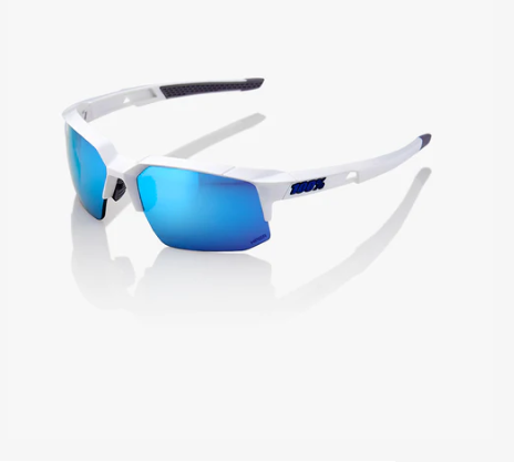 SPEEDCOUPE  - Matte White & HiPER Blue Multilayer Mirror Lens