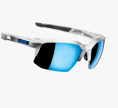 SPEEDCOUPE  - Matte White & HiPER Blue Multilayer Mirror Lens