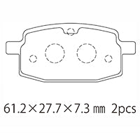 A61-001YN (F) ブレーキパッド (代表純正品番：3XG-W0045-01)