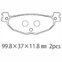 A61-017YN (R) ブレーキパッド (純正品番：5RU-25806-00)