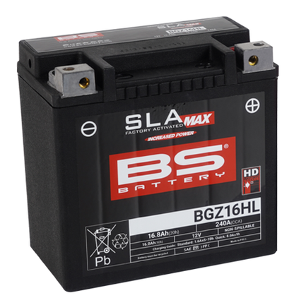 BSバッテリー BGZ16HL ( ハーレー 純正品番 65958-04A/04B/04C BTX14HL/YTX14L-BS互換 ) 液入