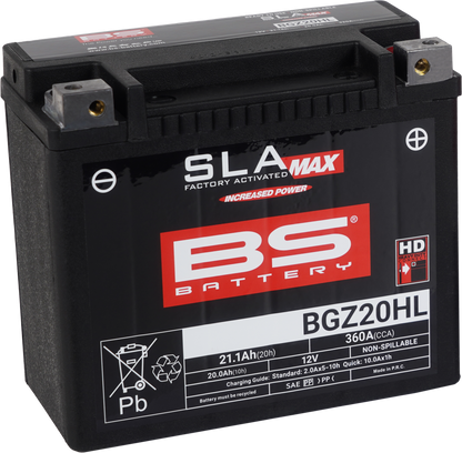 BSバッテリー BGZ20HL ( ハーレー 純正品番 66000207/66000208 BTX20HL/YTX20HL-BS互換 ) 液入