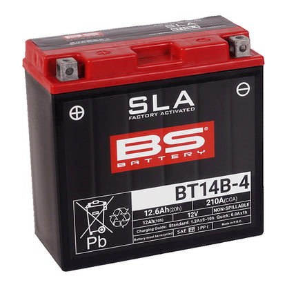 BSバッテリー BT14B-4 (GT14B-4 / FT14B-4互換)液入