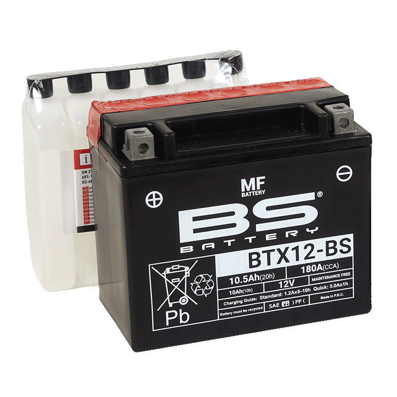 BSバッテリー BTX12-BS (YTX12-BS/GTX12-BS/FTX12-BS互換)液別 | BS BATTERY / ビーエスバッテリー