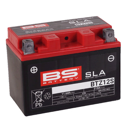 BSバッテリー BTZ12S (YTZ12S互換)液入