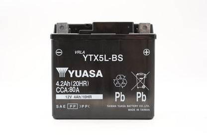 台湾ﾕｱｻﾊﾞｯﾃﾘｰ YTX5L-BS（GTX5L-BS / FTX5L-BS互換）密閉型MFバッテリー