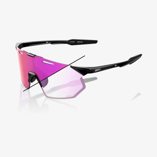 HYPERCRAFT SQ - Gloss Black / Purple Mirror Photochromic Lens