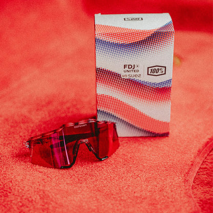 SPEEDCRAFT FDJ Gloss Translucent Red/Blue - HiPER Fire Red Mirror Lens
