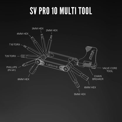 LEZYNE SV PRO 10 自転車 マルチツール 10機能 チェーンカッター バンド付属 携帯工具
