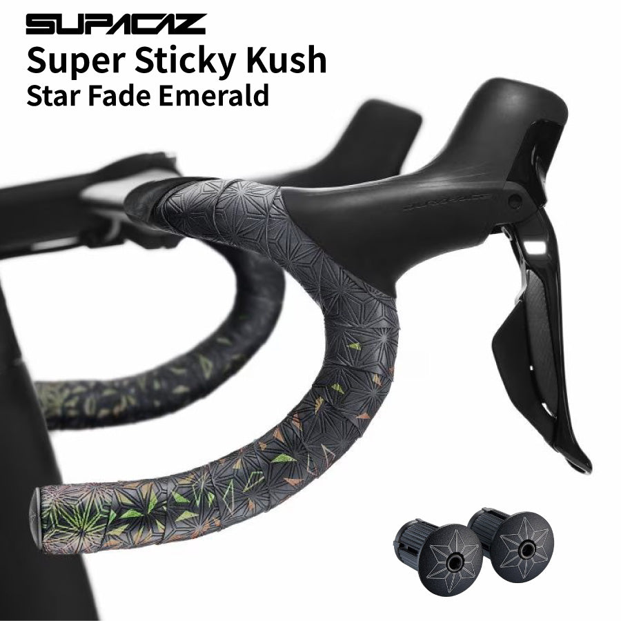 SUPACAZ Super Sticky Kush Star Fade バーテープ ロードバイク 高グリップ 振動吸収 左右セット（選べる4カラー）